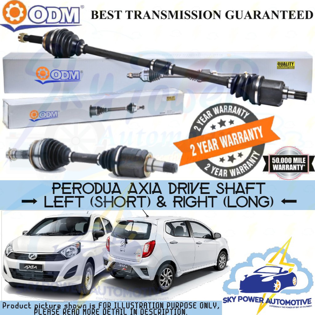 PERODUA AXIA (2015ON) ODM (CYCAR) DRIVE SHAFT (LEFT & RIGHT) Shopee