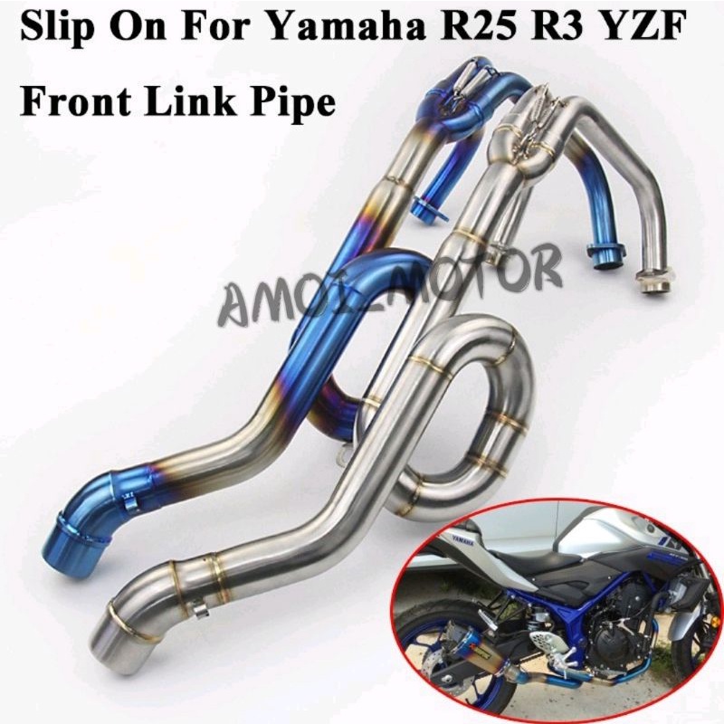 YZF MT25 R25 V1 V2 R15 V3 MT15 Exhaust Middle Pipe Front Link Pipe full ...