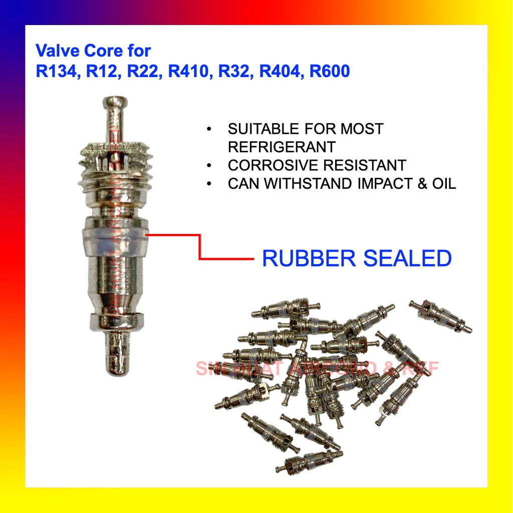SCHRADER VALVE CORE AIRCOND REFRIGERATOR FREEZER R134 R12 R22 R410 R32 ...