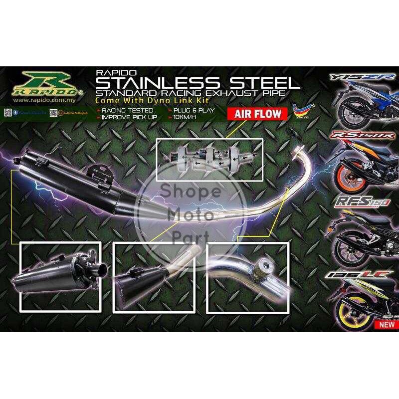 RAPIDO STANDARD RACING EXHAUST PIPE 32MM Y15ZR RS150R RS150 RFS150 RFS ...