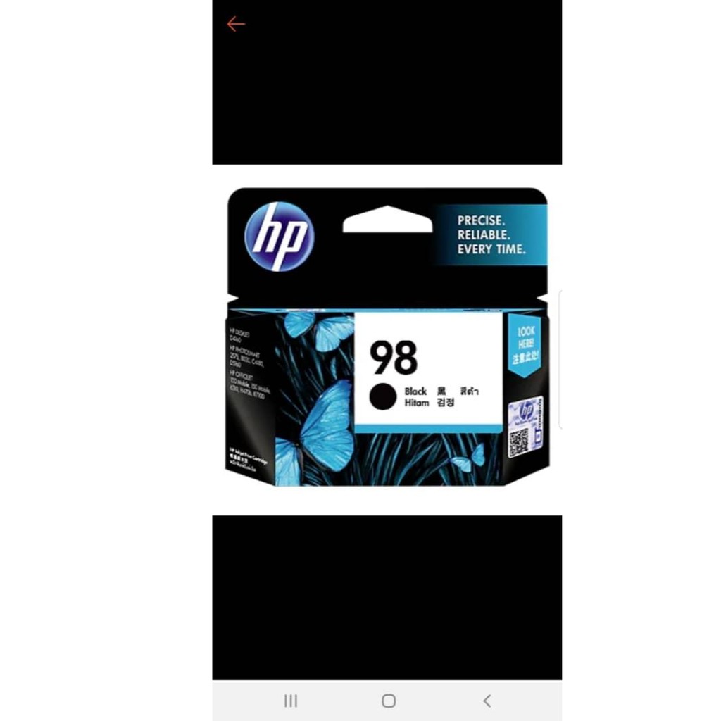 Hp printer ink clearance 98