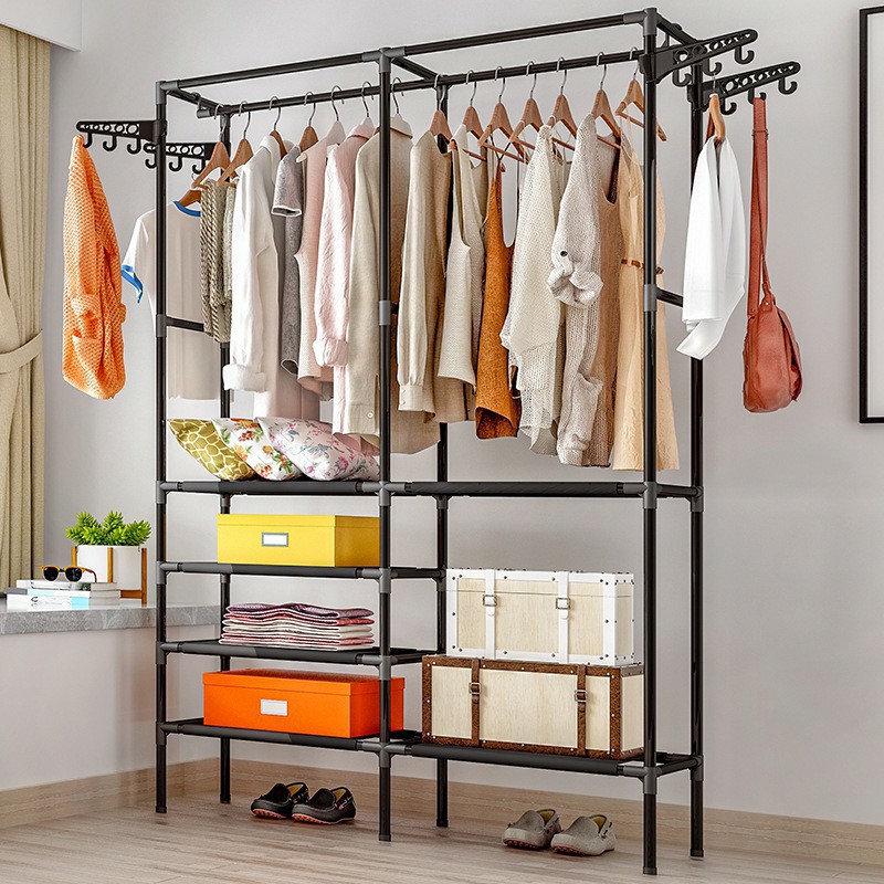 Metal wardrobe space discount savers