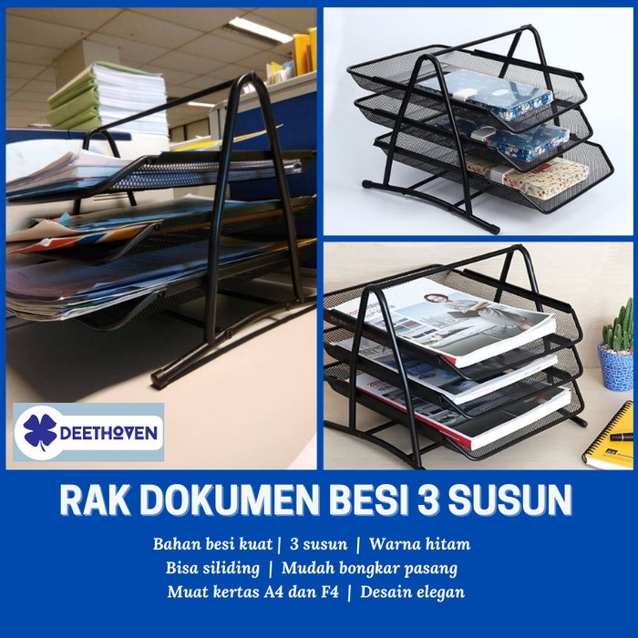 Ready Stacking Document Rack 3 / Paper Tray / Letter Tray 3 Tier ...
