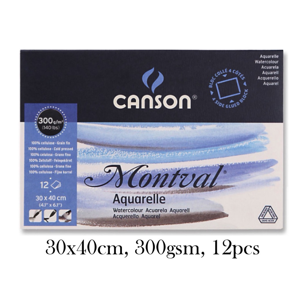 Canson Montval Aquarelle Series Watercolor Painting Paper 300gsm 185gsm Shopee Malaysia