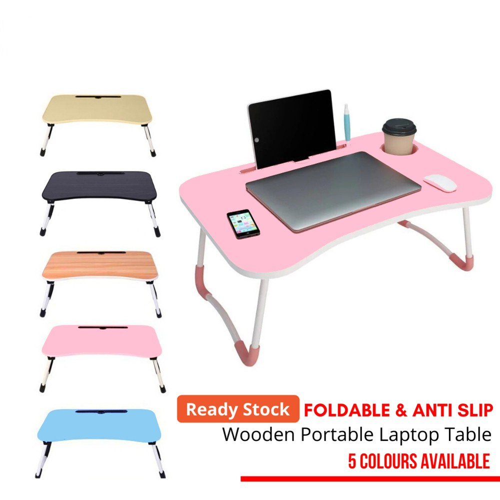 HB Foldable Table Antislip Bed Laptop Table Notebook Table Portable