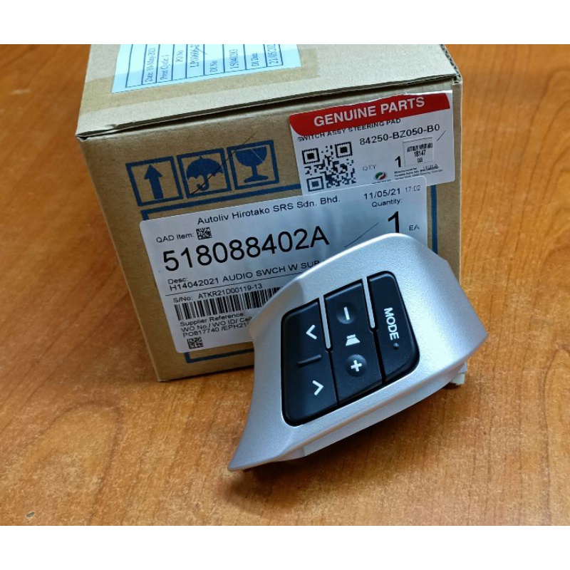 PERODUA BEZZA STEERING WHEEL REDIO SWITCH (84250-BZ050-B0)ORIGINAL ...