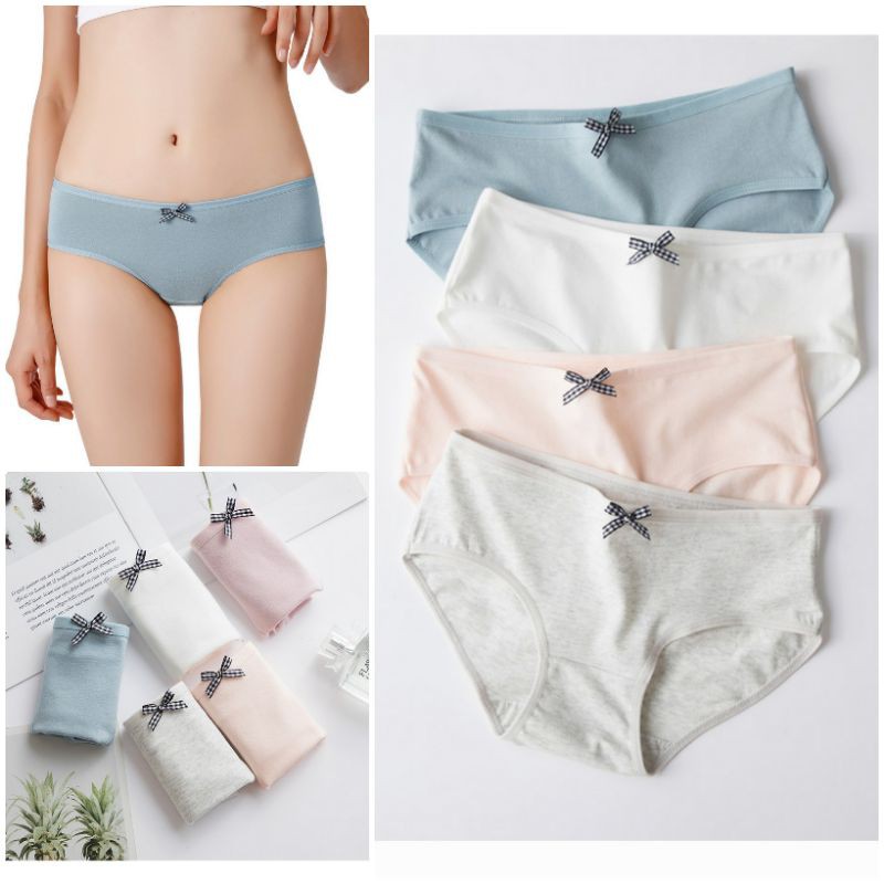 Ribbon Design Cotton Girl Women underwear Women Panty Teenager Underwear/  Seluar Dalam Wanita