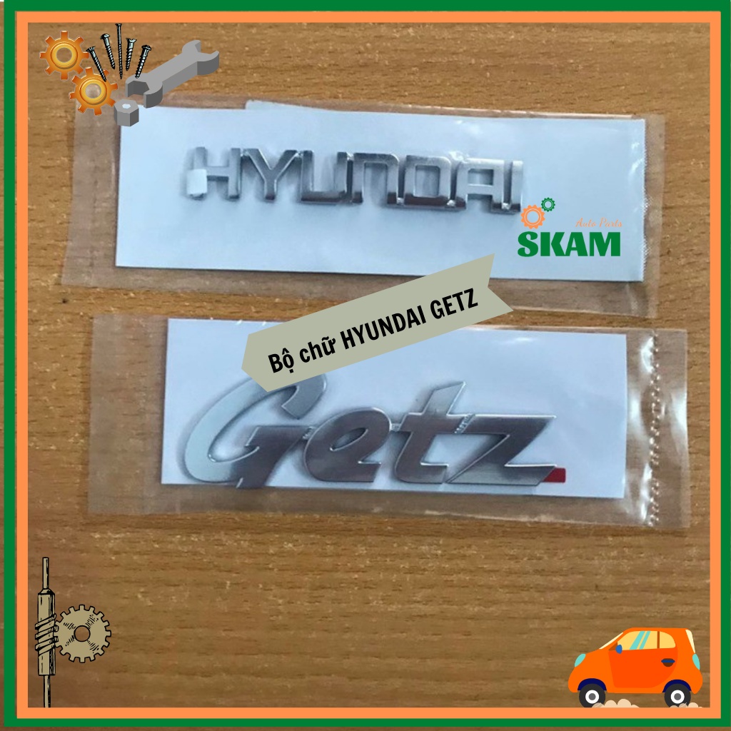 Sticker set - Decal - HYUNDAI GETZ embossed Logo, product code ...