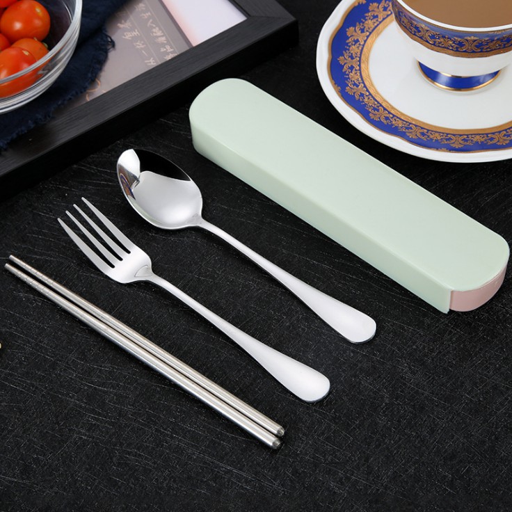 [hot Sale] Ready Stock My Portable Spoon Fork Set Spoon+fork+chopstick 