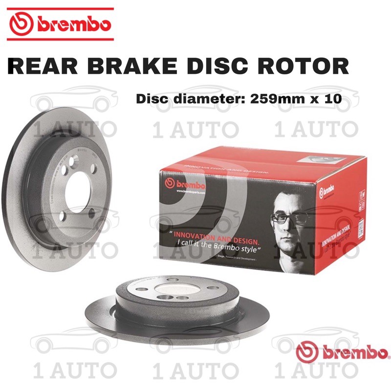 GENUINE BREMBO REAR BELAKANG BRAKE DISC ROTOR MINI COOPER COOPER S R56 ...