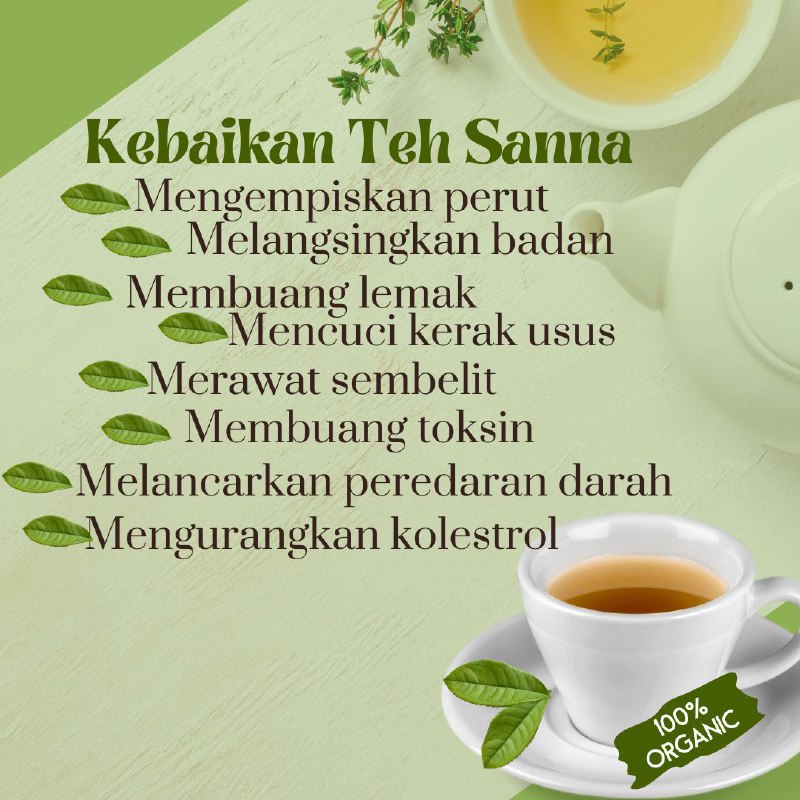 Teh Senna 30 Uncang 2.0g | Original Sanna Tea | Teh Jati Cina Maki ...