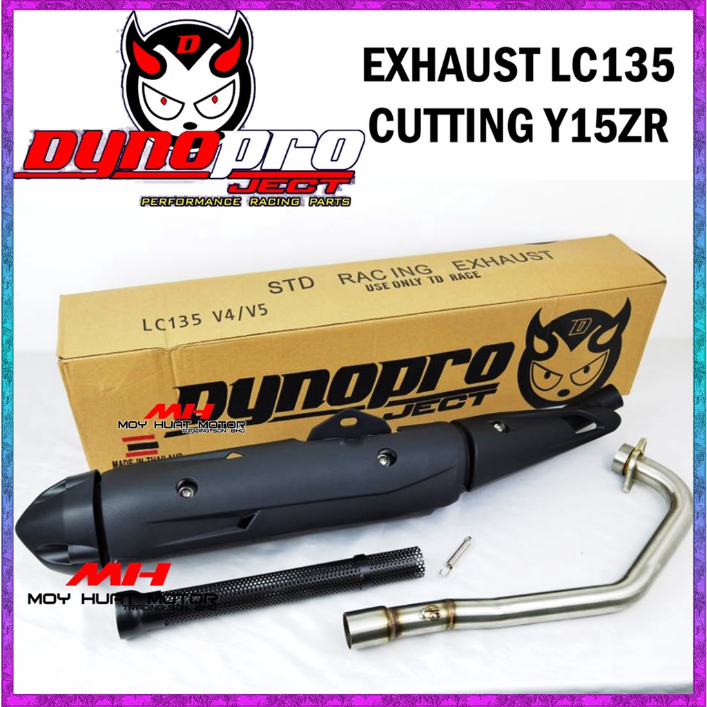 100 Ori Dynopro Ekzos Lc135 Cutting Standard Y15 Design Kozi Standard Open Exhaust Pipe Utk