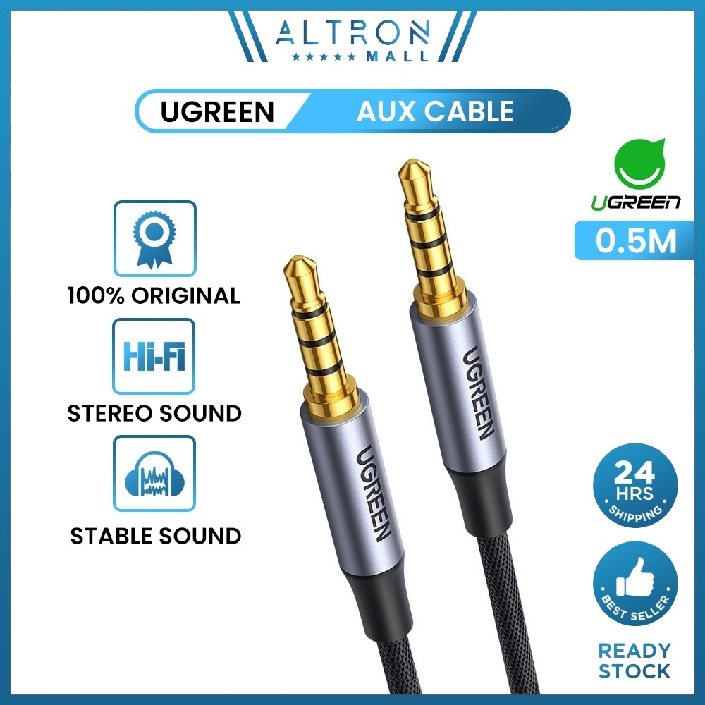 Cavo Stereo 1 Metro Cavo Audio AUX 3.5mm TRRS Stereo 4 Poli - Angolato Maschio A Maschio, Lunghezza 1 Metro, Per Smartphone E Dispositivi Master Audio