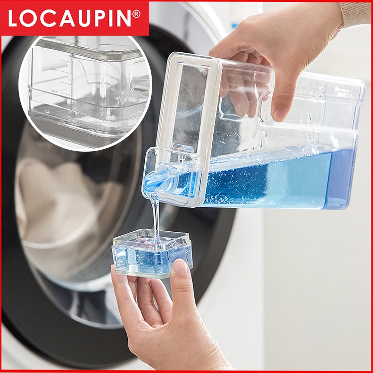 Locaupin Laundry Detergent Dispenser, Liquid Laundry Soap Containers &Fabric Softener Dispenser