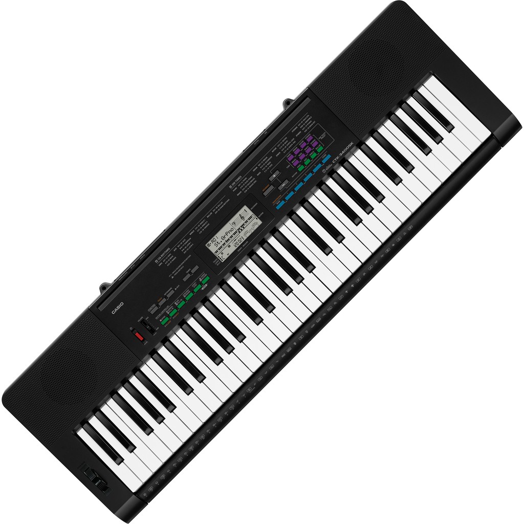 CASIO CTK 3400 61 KEYS ELECTRONIC PORTABLE KEYBOARD WITH ADAPTOR CTK3400SK CTK 3400SK