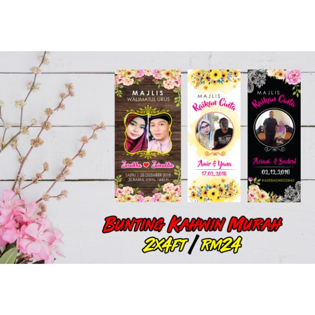 Bunting Kahwin Murah (2ftx4ft) | Shopee Malaysia
