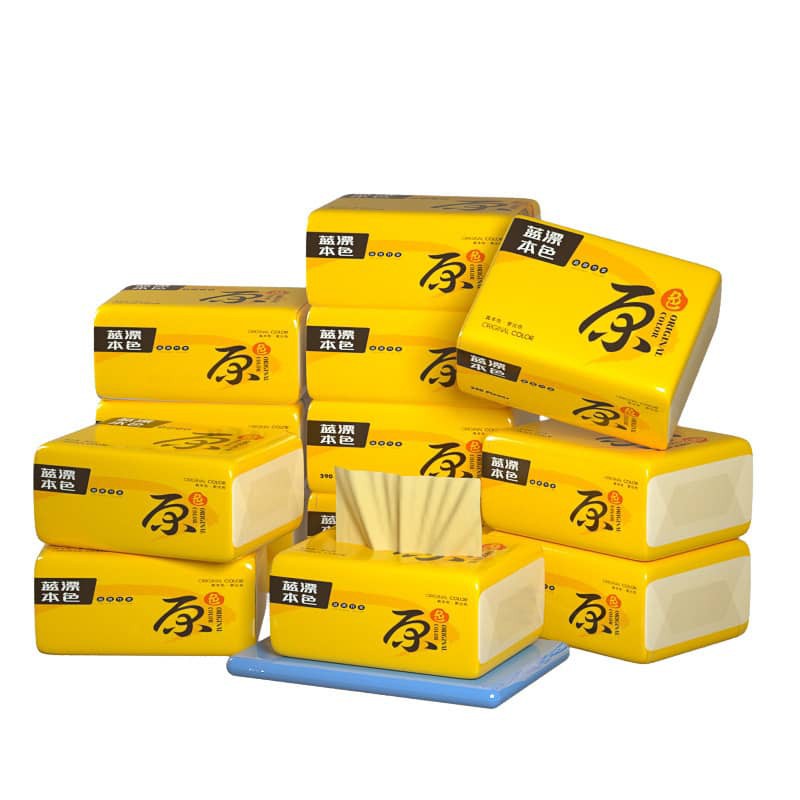 Natural Bamboo Ori colour LAMPAIO 4plys Tissue Soft Facial Tissue Paper ...