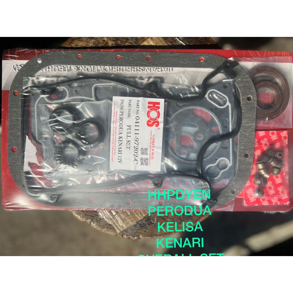 PERODUA KENARI, KELISA ENGINE OVERHAUL SET / FULL SET (1SET) READY ...