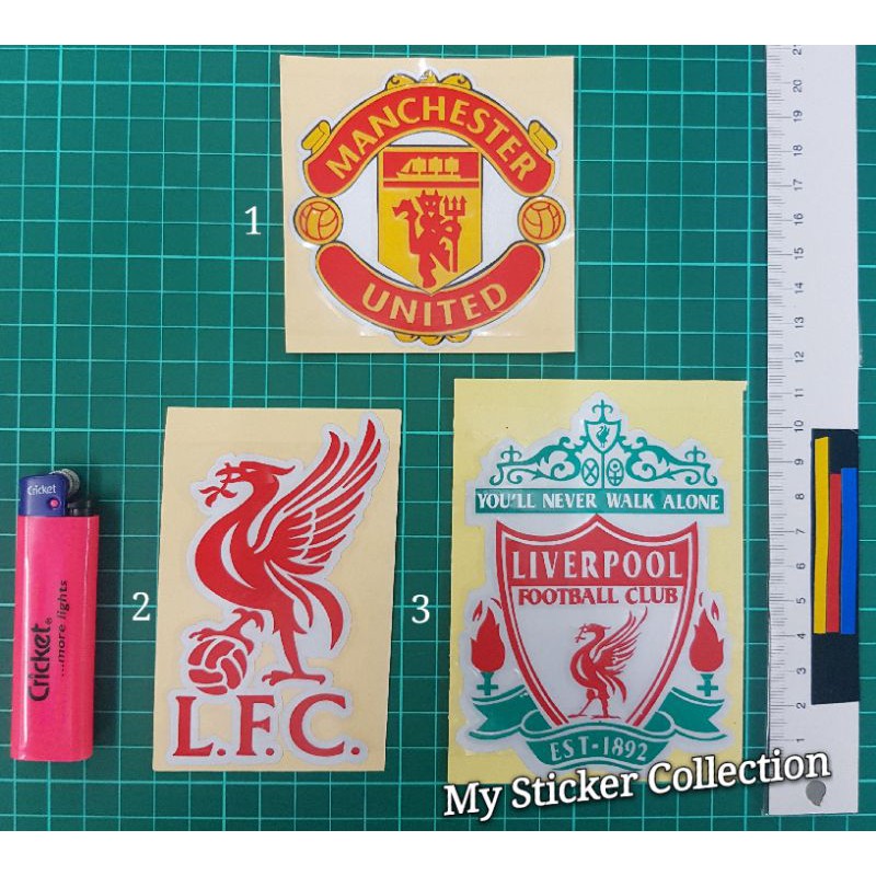 MU / Manchester United / LFC / Liverpool Sticker Cutting Overlapping ...