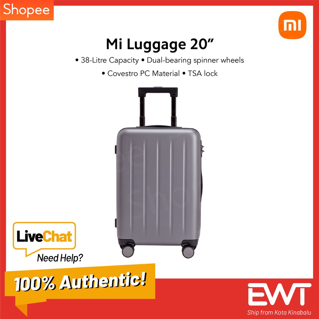 Mi Luggage 20 inch 100 GENUINE Shopee Malaysia