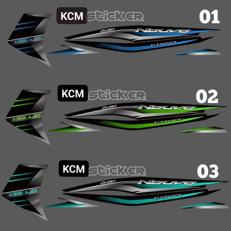 Sticker / stripe yamaha nouvo LC ( elegance version ) | Shopee Malaysia