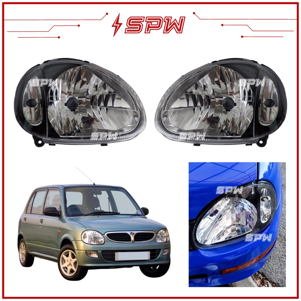 Perodua Kelisa Headlamp Headlight Crystal Black Head Lamp Head Light