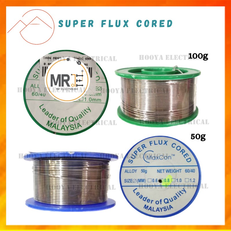 Maxcon Super Flux Cored Wire Solder 50g/100g 0.8mm/1.0mm | Shopee Malaysia