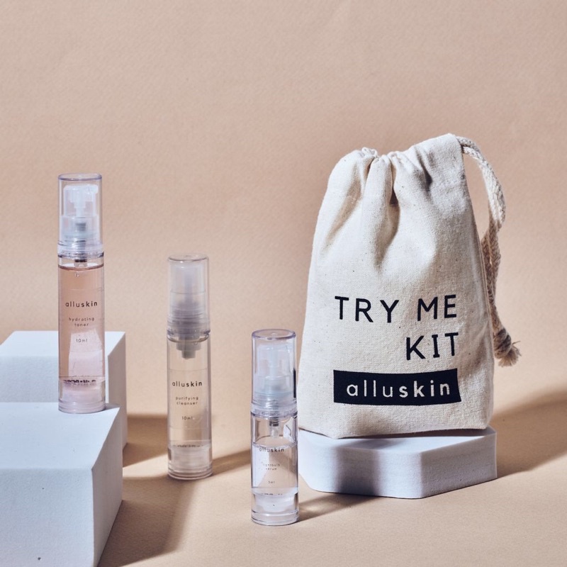 (free skincare journal alluskin ) Alluskin try me kit (trial kit ...