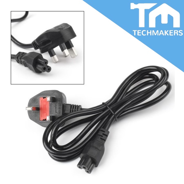 3-Pin UK 1.5m Meter 13A Fuse Fused Flower Type Power Cord Supply (Quality Grade) Desktop PC Laptop Charger Cable Wire