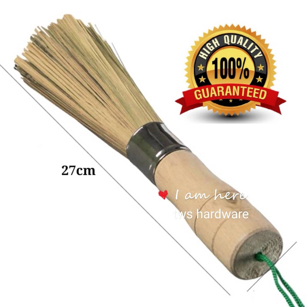 HEAVY DUTY BAMBOO WOK BRUSH/ BERUS KUALI BULUH/ BERUS KAYU/ POT BRUSH