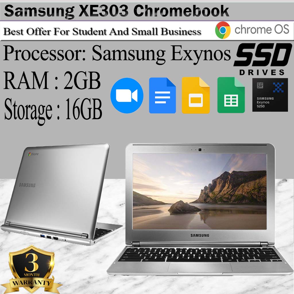 Refurbished Samsung 11.6 LED Chromebook Laptop popular Exynos Dual Core 2gb