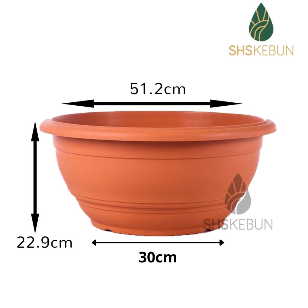 BABA BI-SL-512 Big Shallow Pot Pasu Bunga Besar 51.2 Cm X 22.9 Cm SHS KEBUN | Shopee Malaysia