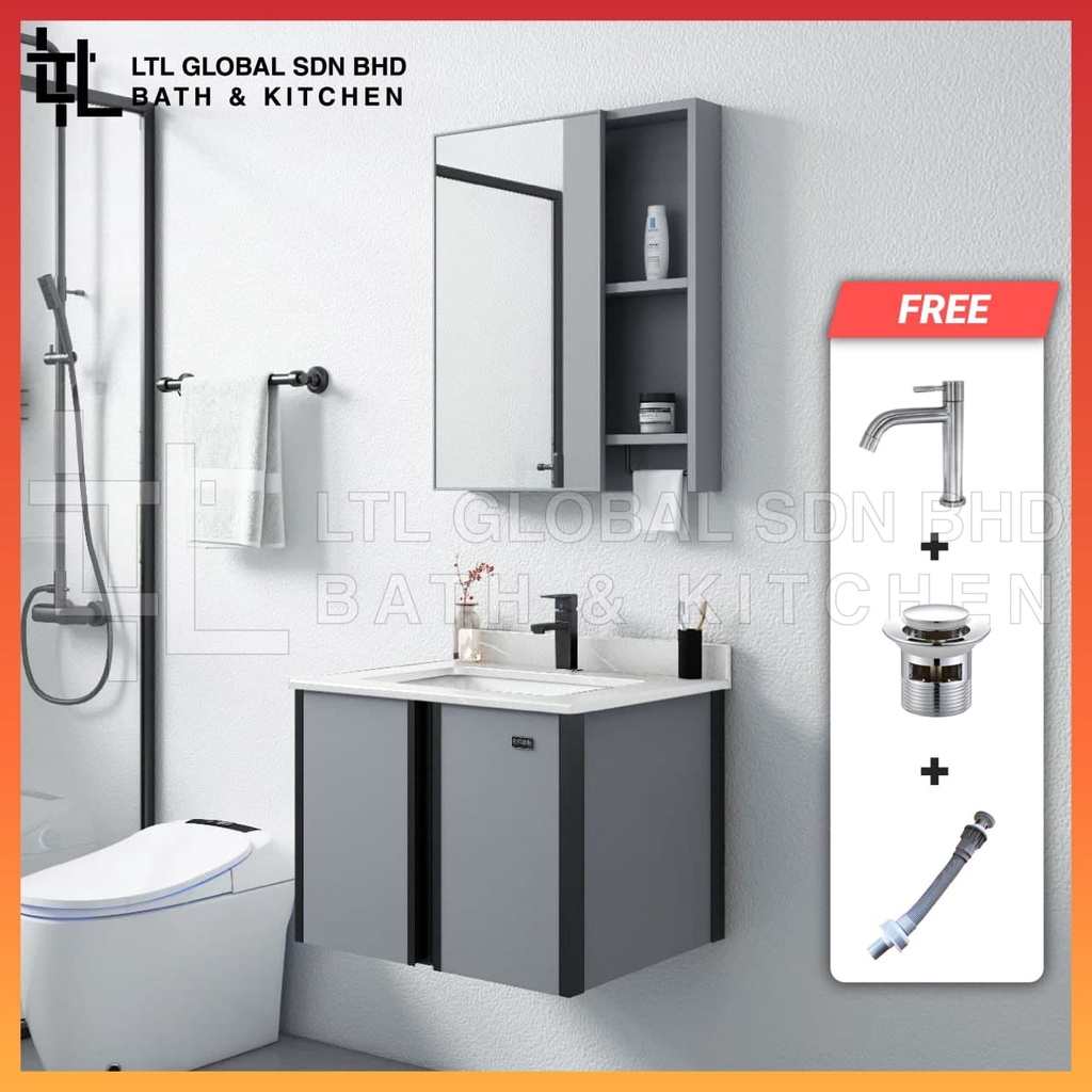CORRO Modern Design Bathroom Basin Cabinet Aluminium Basin Cabinet Wash ...