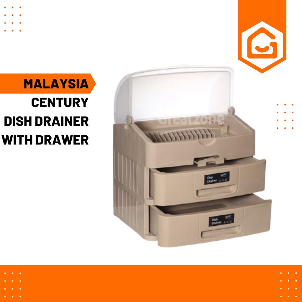 Century dish outlet drainer with drawer