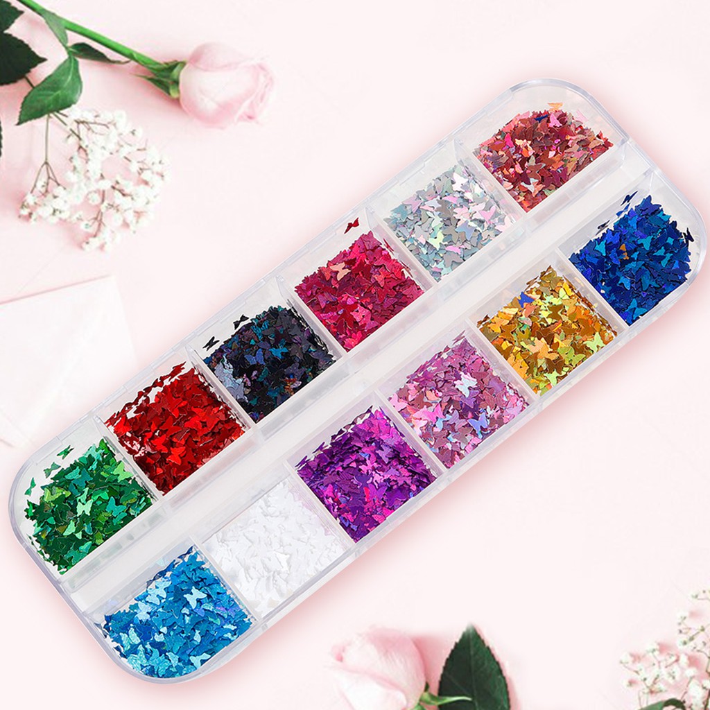 Holographic Iridescent Nail Sequins Decoration Shiny Flakes