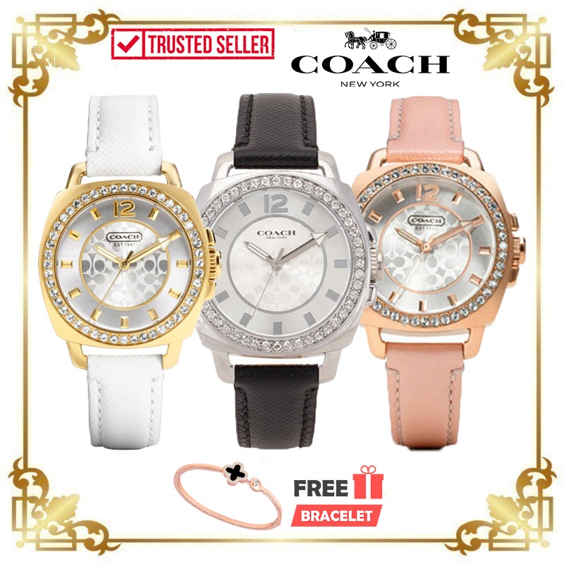 Coach gold discount boyfriend bracelet watch