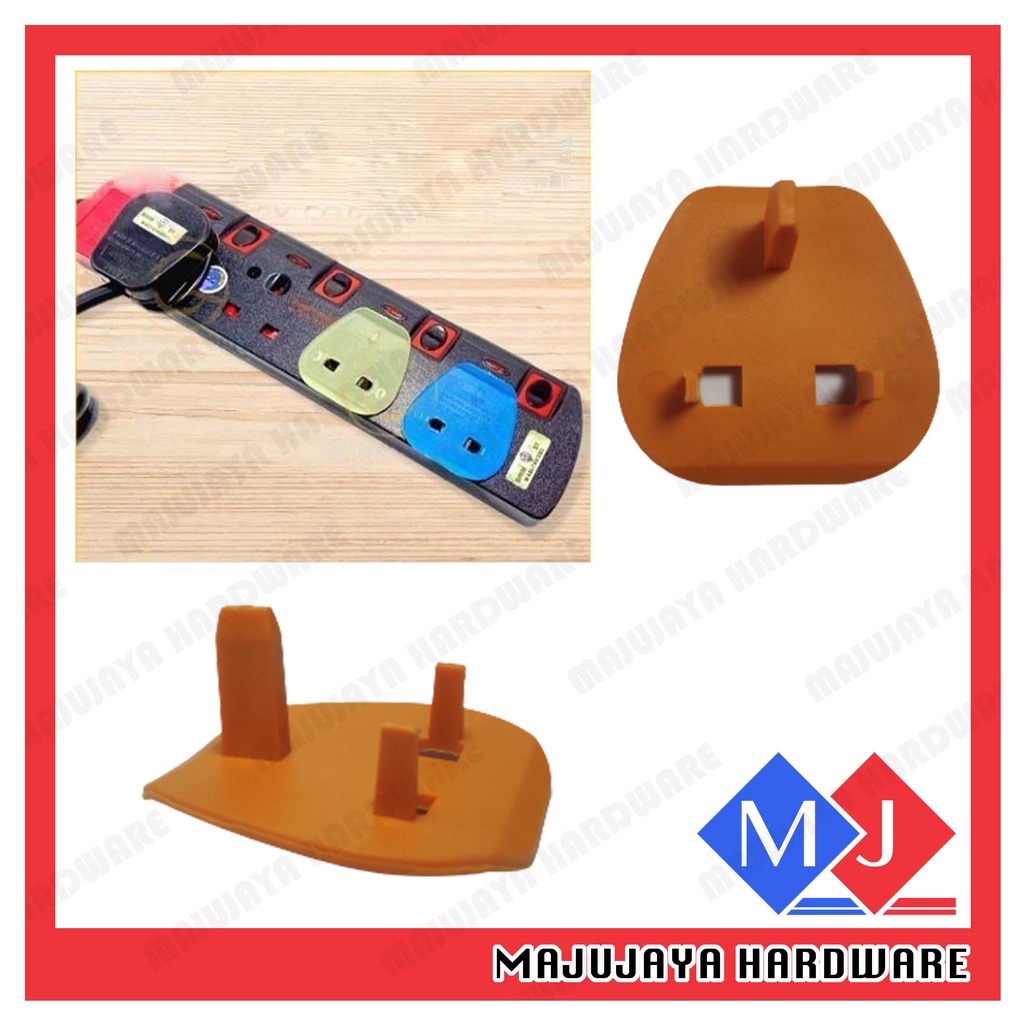 MultiColour Plastic Safety Plug Key 2 Pin Converter 13A Safety Switch