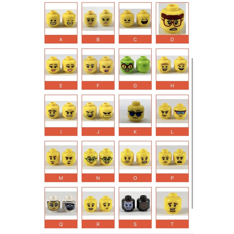 [KBG] Lego - Minifigure Parts - Head - Option 2 | Shopee Malaysia