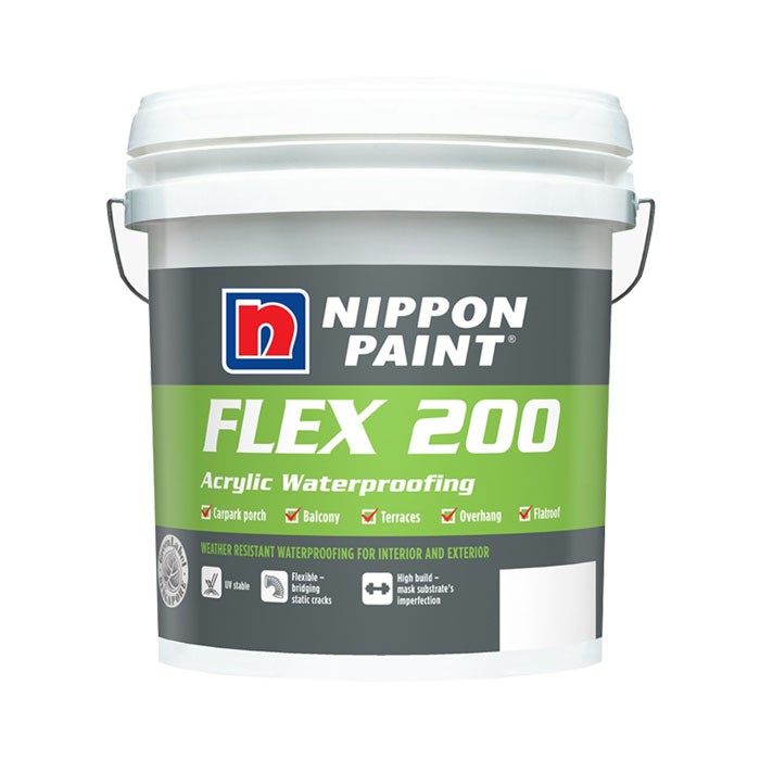 5KG NIPPON Paint FLEX 200 Arcylic Waterproofing Shopee Malaysia