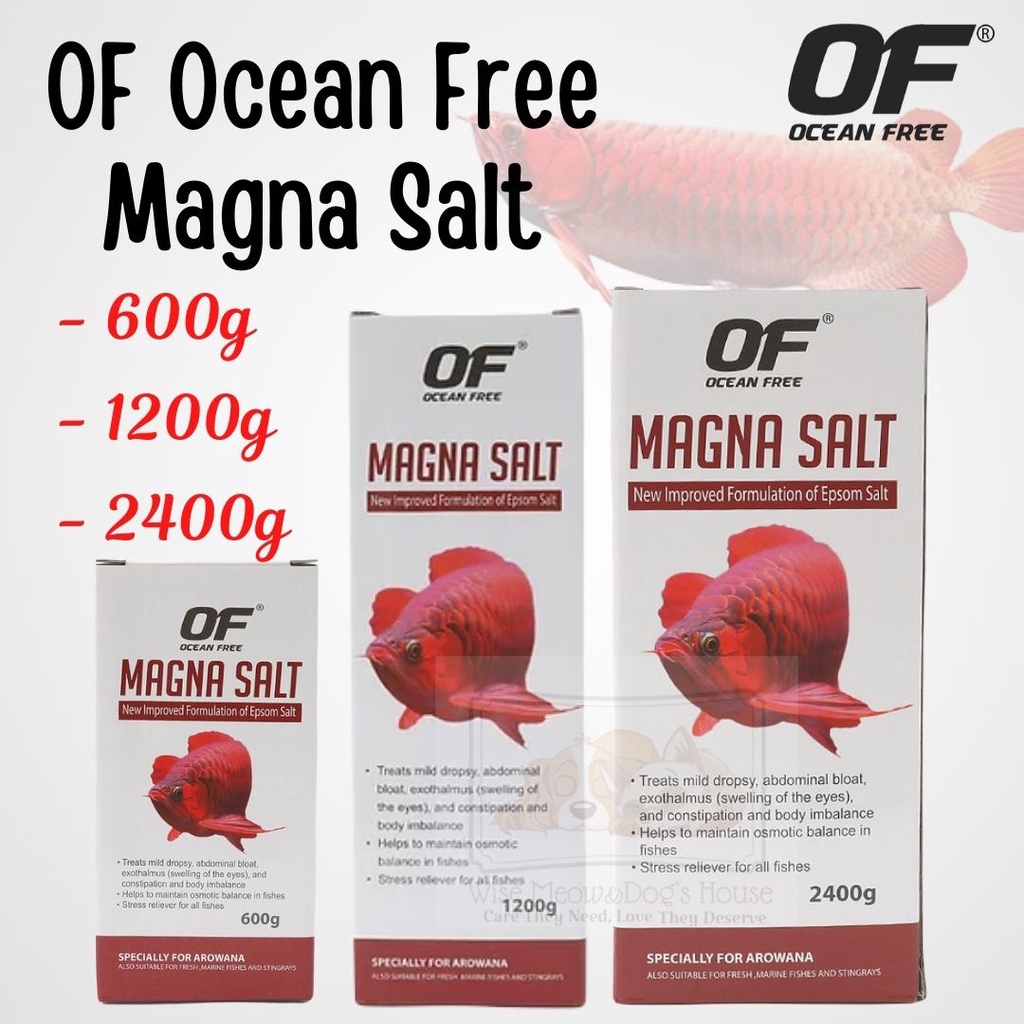 Ocean Free Magna Salt Aquarium Fish Care Epsom Salt (600g/1200g/2400g