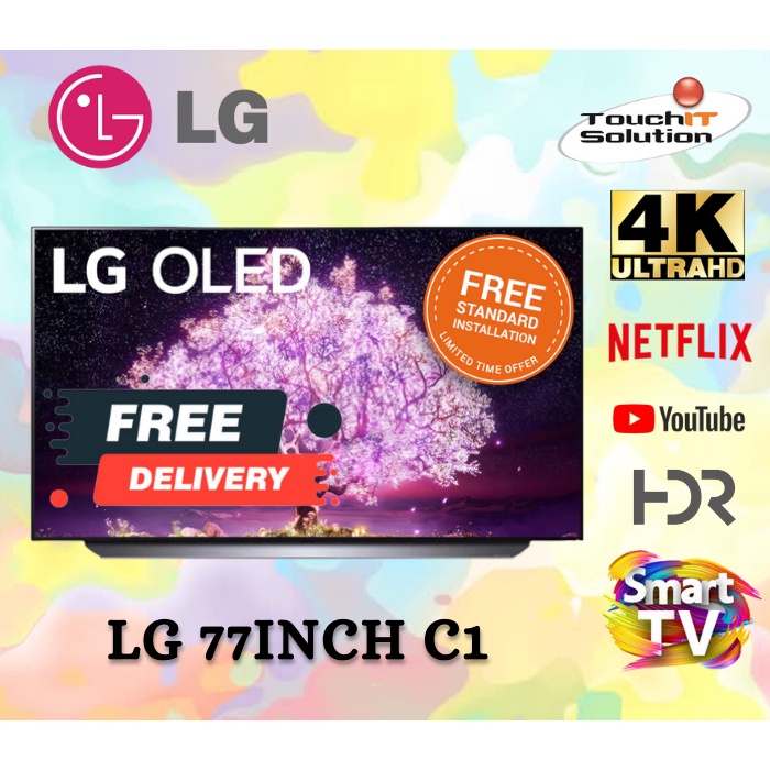 LG C1 77 inch Class 4K Smart OLED TV w/AI ThinQ® 77C1 Shopee Malaysia