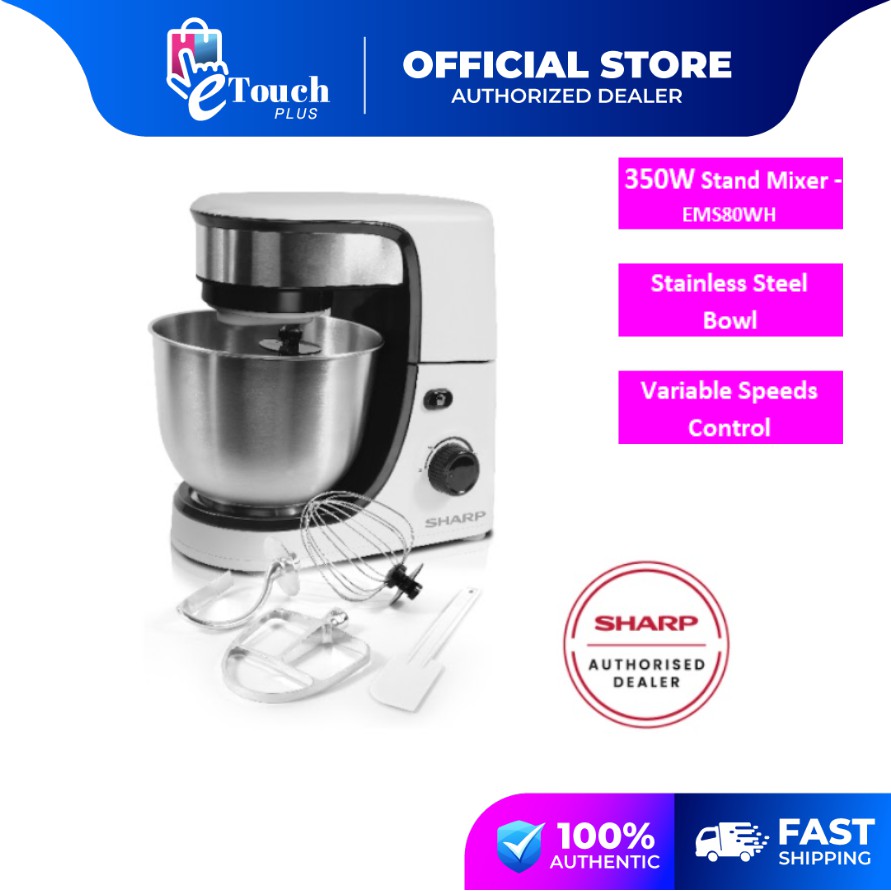 Sharp Stand Stainless Power Mixer (4 L/350 W) EMS80WH | Shopee Malaysia