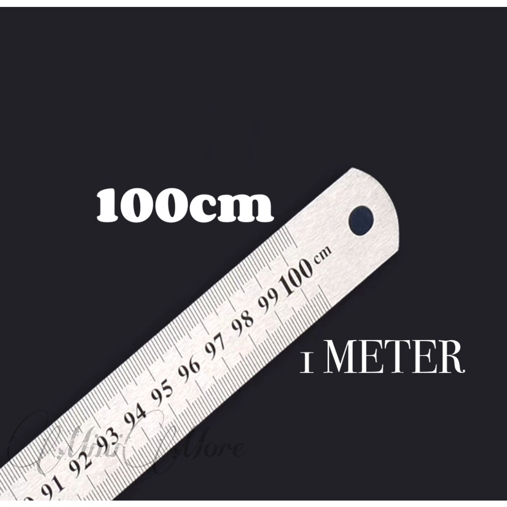 (MiniMore) Stainless Steel Double Sided Ruler (CM&INCH) - 15/20/30/40 ...
