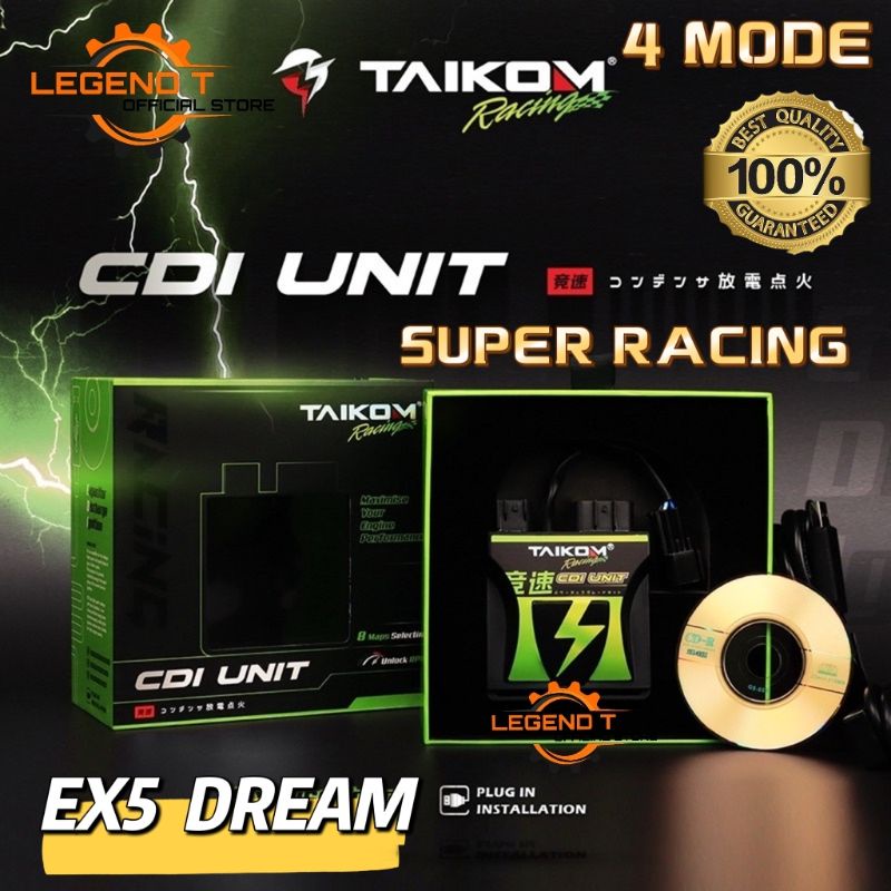 TAIKOM RACING EX5 DREAM CDI UNIT RACING 4 MODE WITH CD DYNO SUPER ...