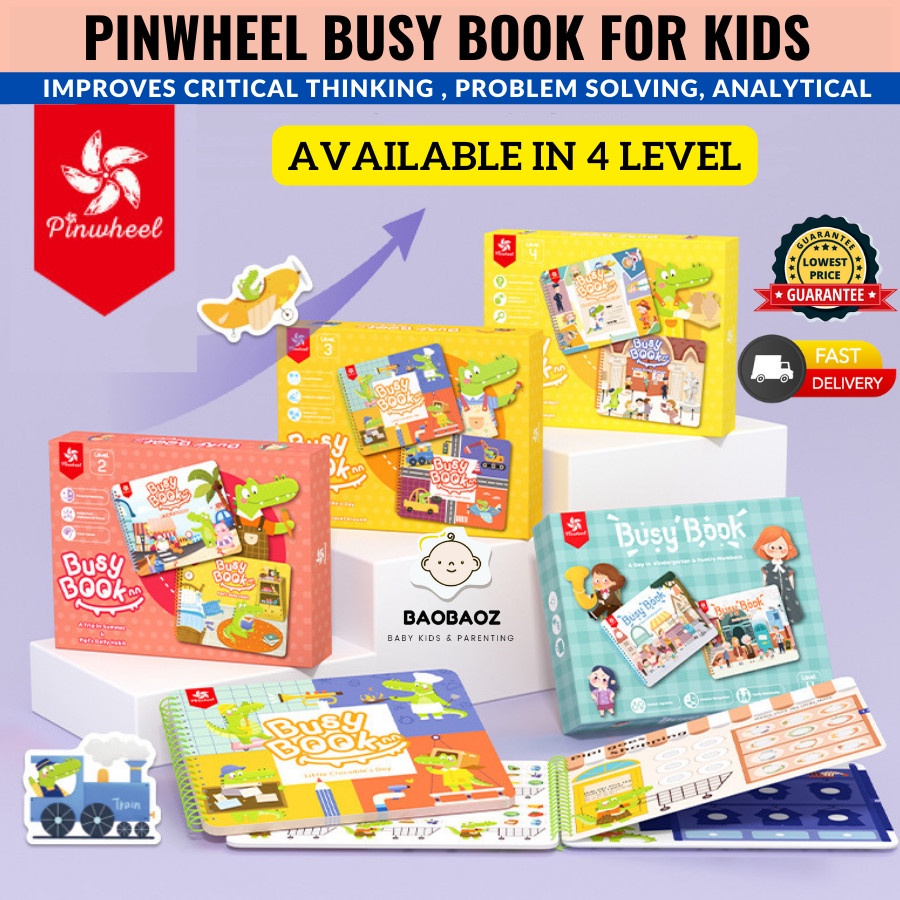 PINWHEEL Busy Book Level 2 3 4 Little Crocodile's Day / A Trip Summer ...
