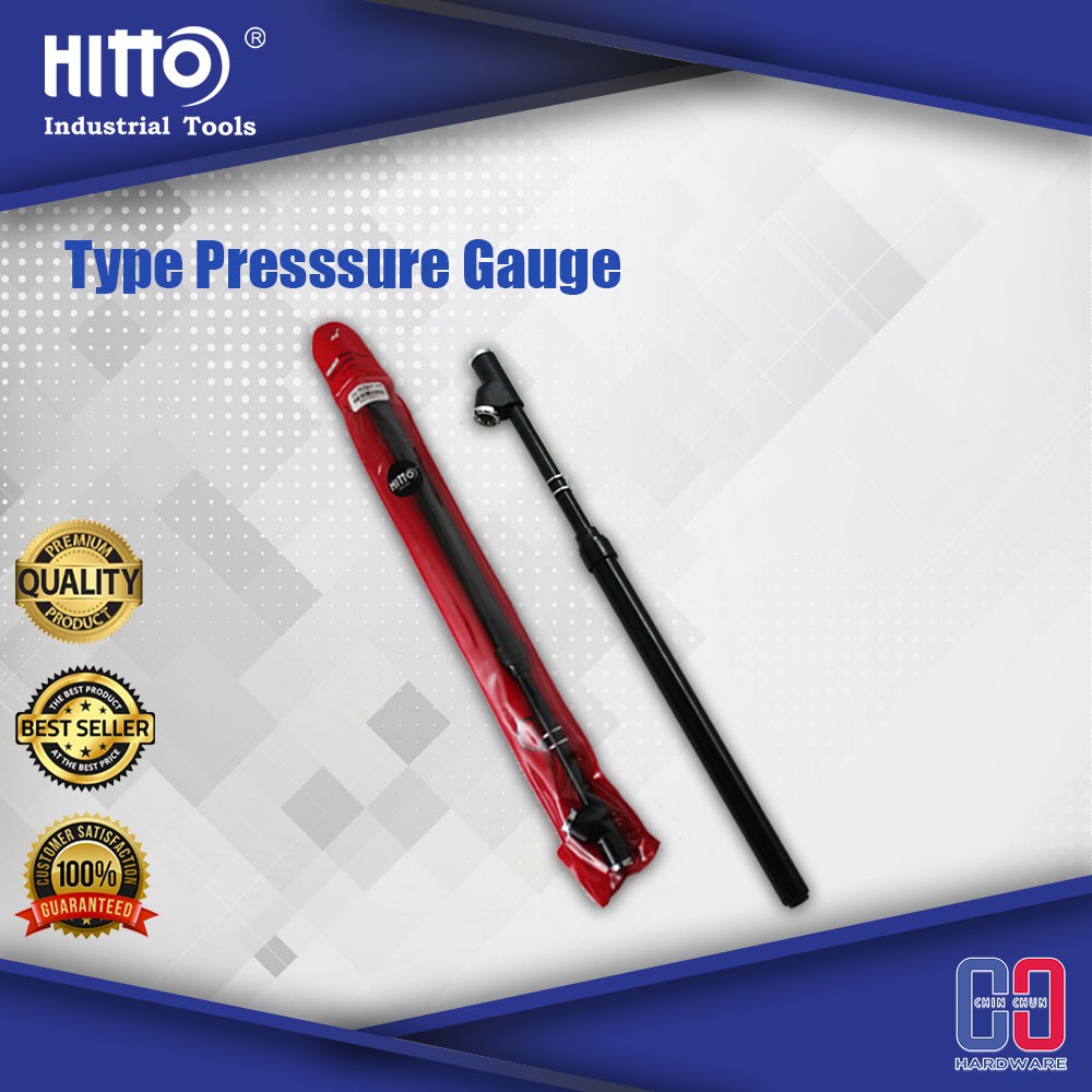 HITTO/AEROFORCE 160psi Dual Head Chuck Tyres Pressure Gauge Shopee