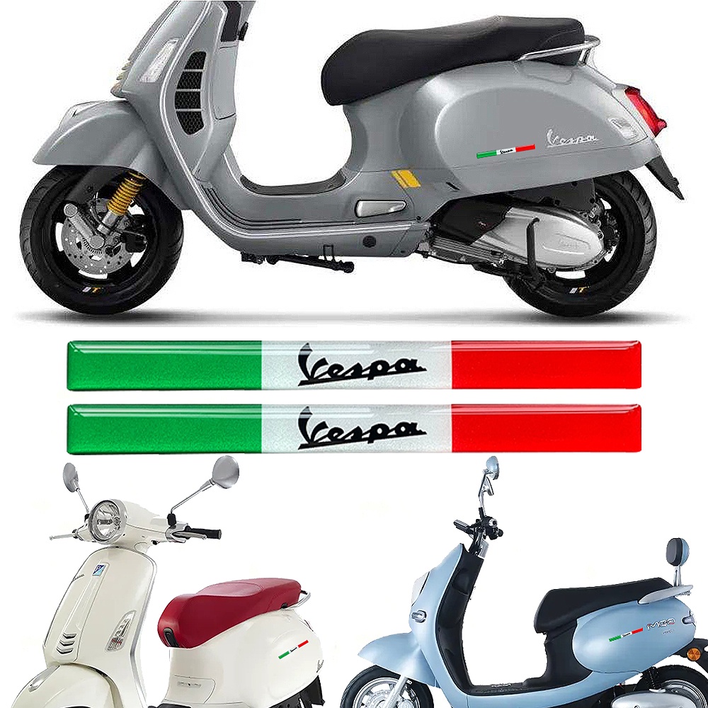 Reflective Motorcycle Stickers / Helmet Decals – For PIAGGIO VESPA – Vinyl, Self-Adhesive
