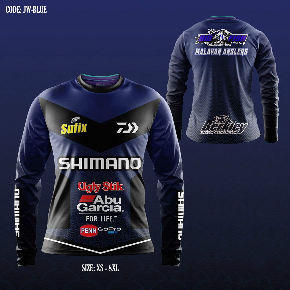 FISHING JERSEY BAJU PANCING ABU Garcia for Life Shimano Daiwa