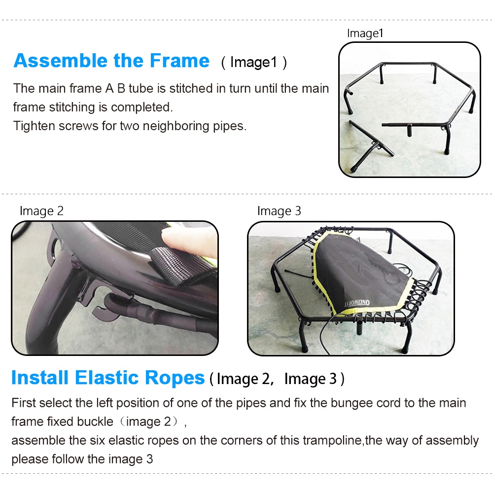 Silent Trampoline With Adjustable Handlebar (125cm) Shopee