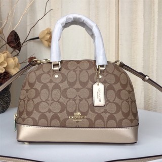 Coach Mini Sierra Satchel in Signature Coated Canvas 58295 